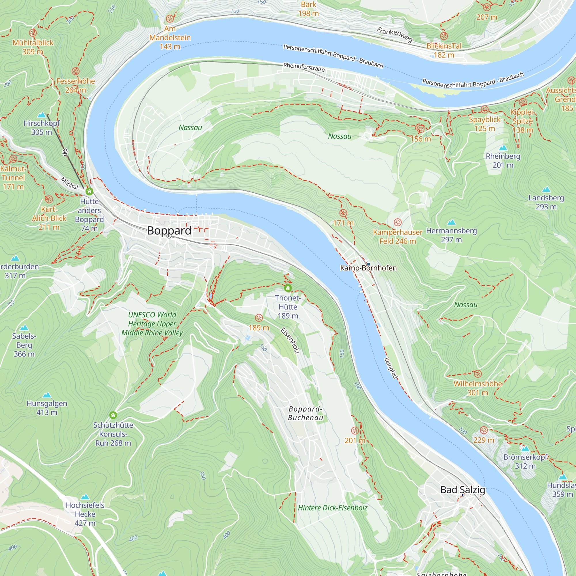 Thonet-Hütte map