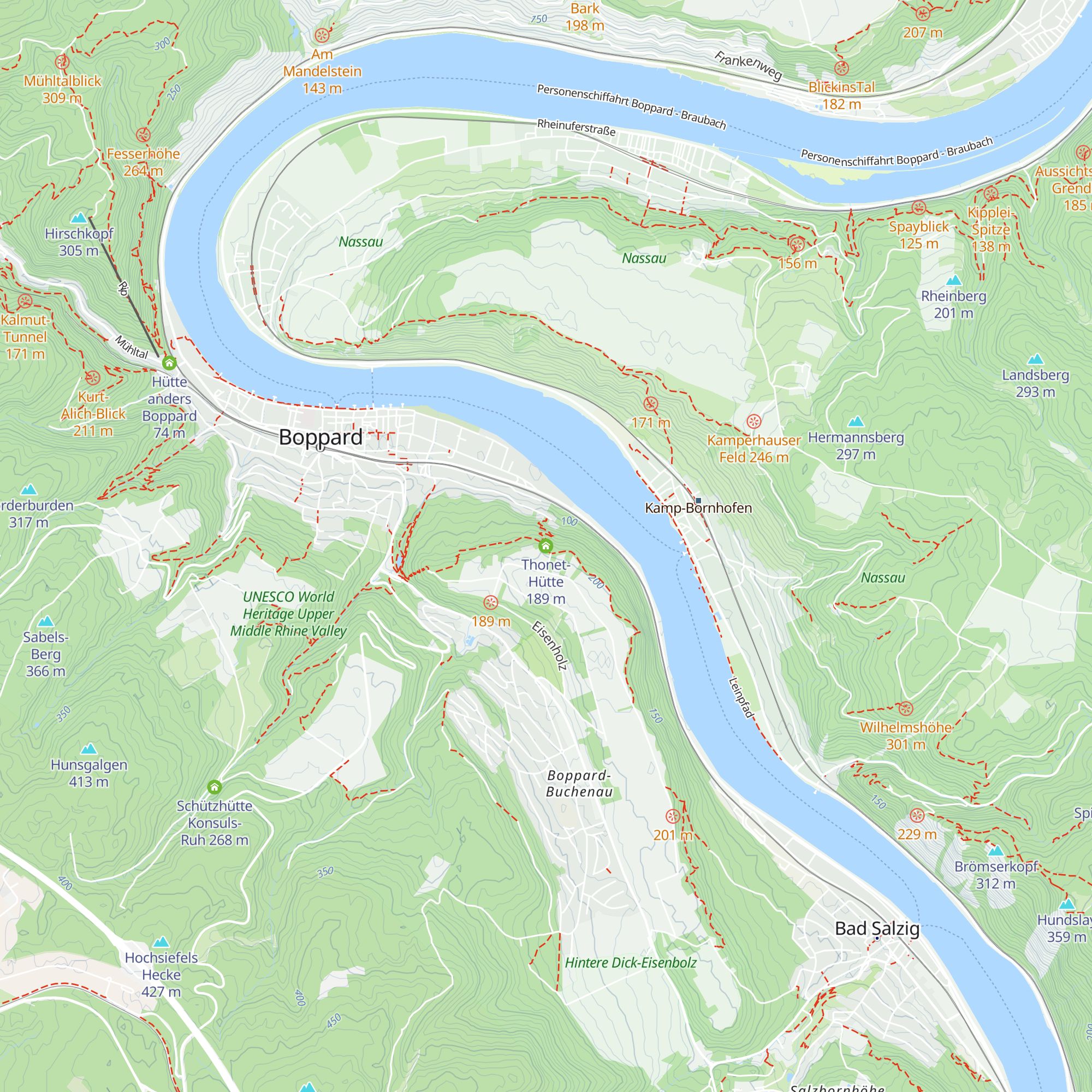 Thonet-Hütte map