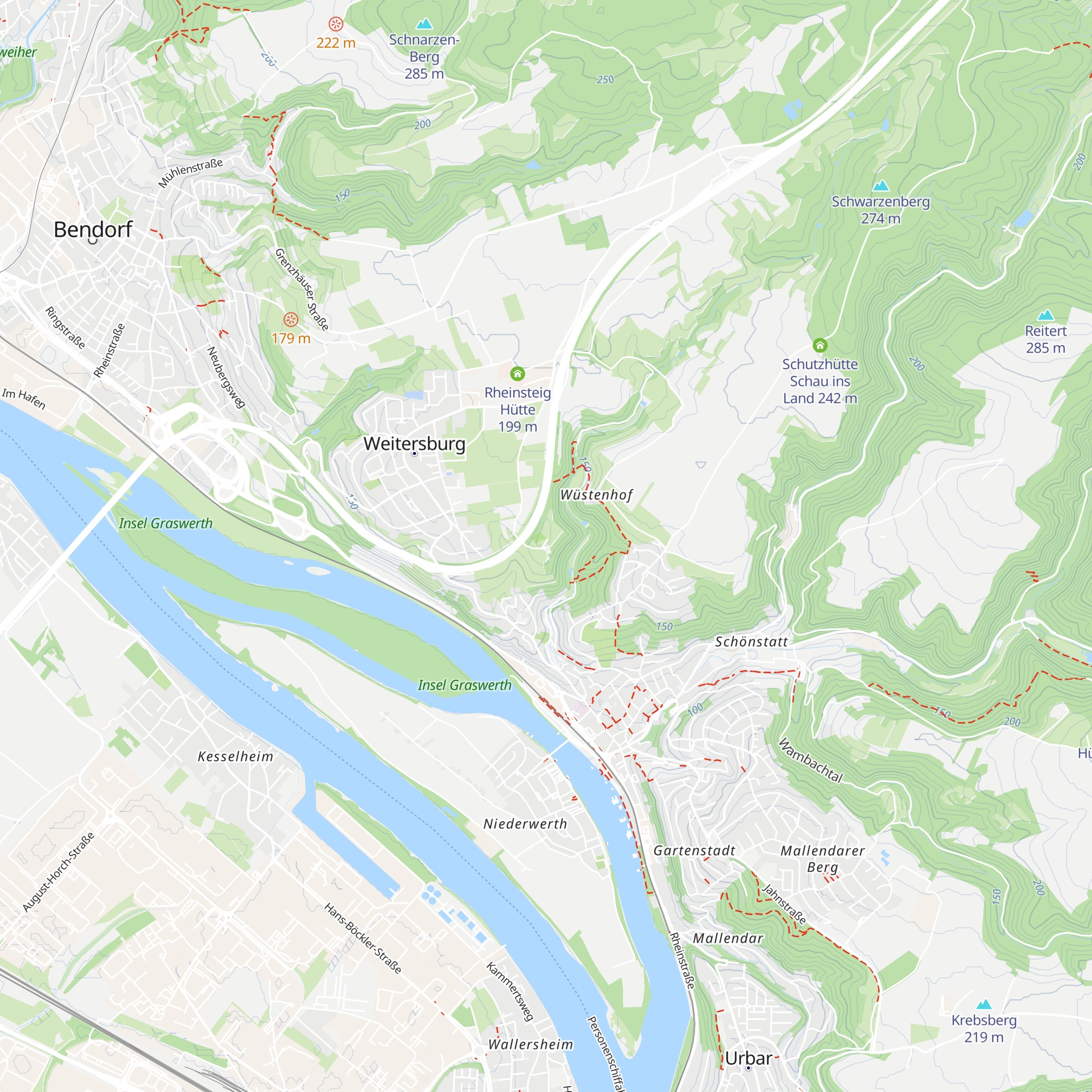Grillhütte Weitersburg map