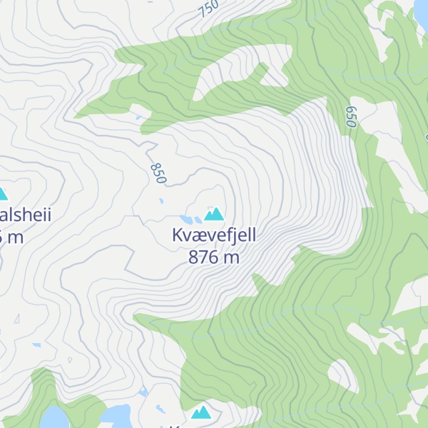Map of Kvævefjell