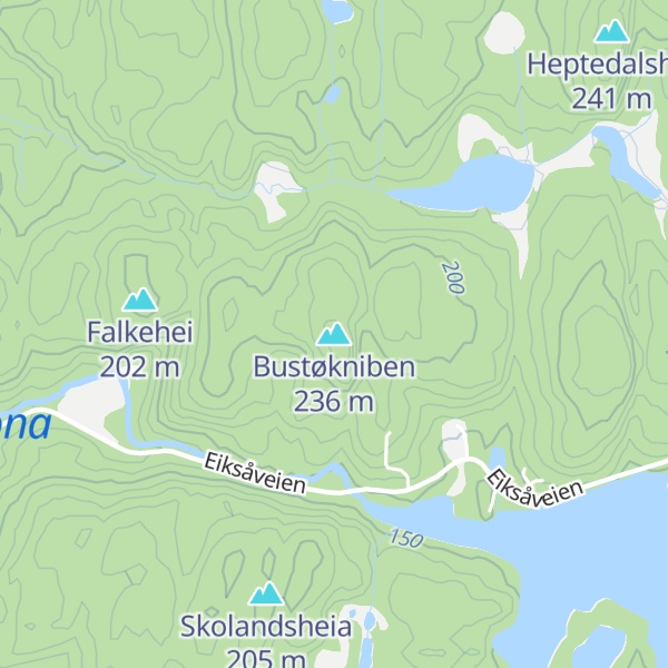 Map of Bustøkniben