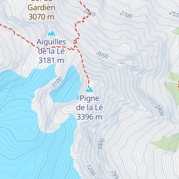 Map of Pigne de la Lé