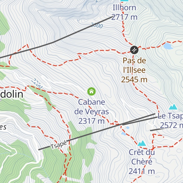 Map of Cabane de Veyras