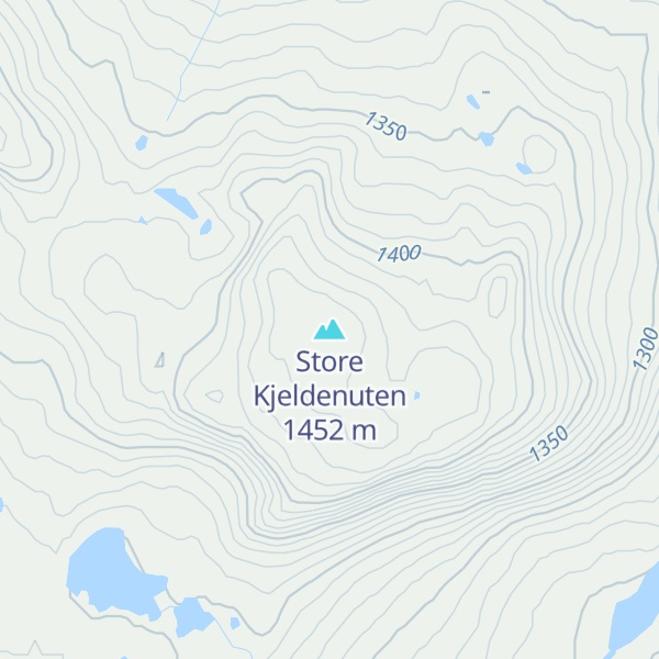Map of Store Kjeldenuten
