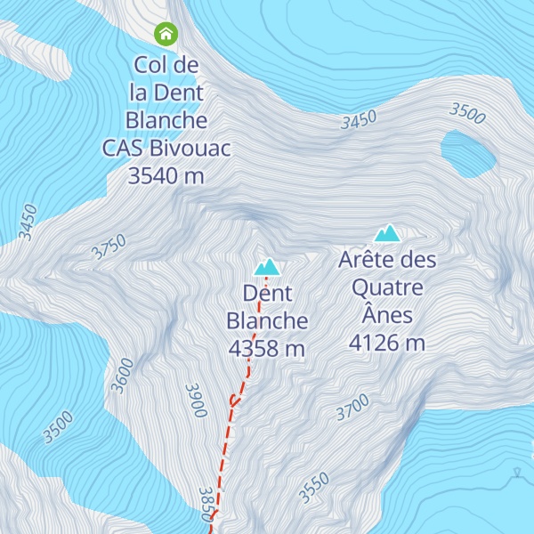 Map of Dent Blanche