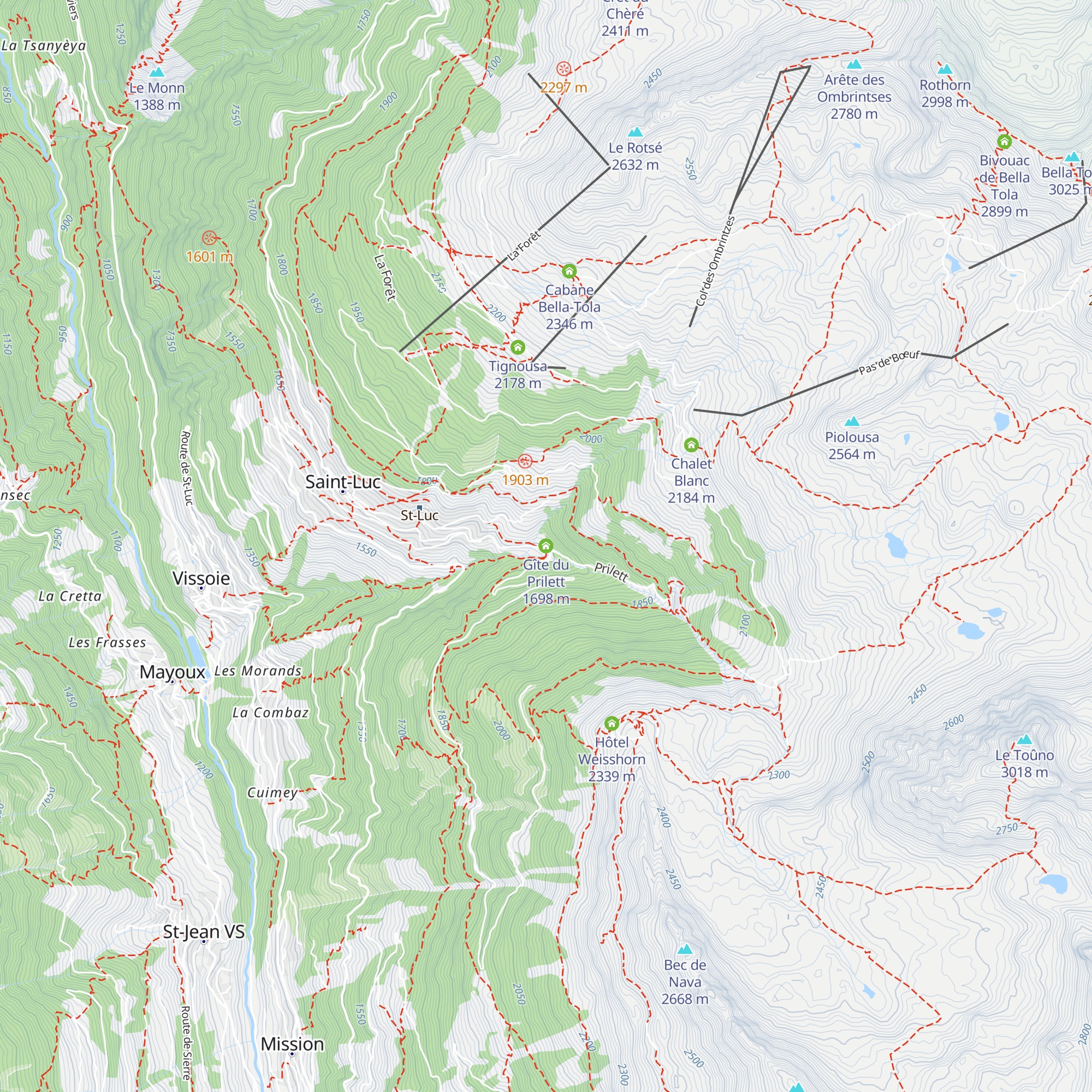 Gîte du Prilett map
