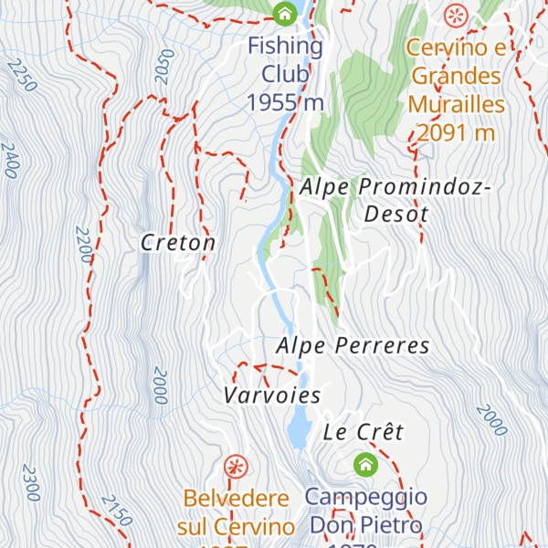 Map of Casa per ferie Cesare Frassy
