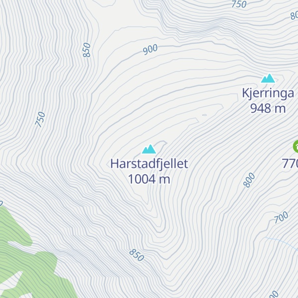 Map of Harstadfjellet