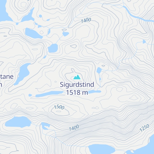 Map of Sigurdstind