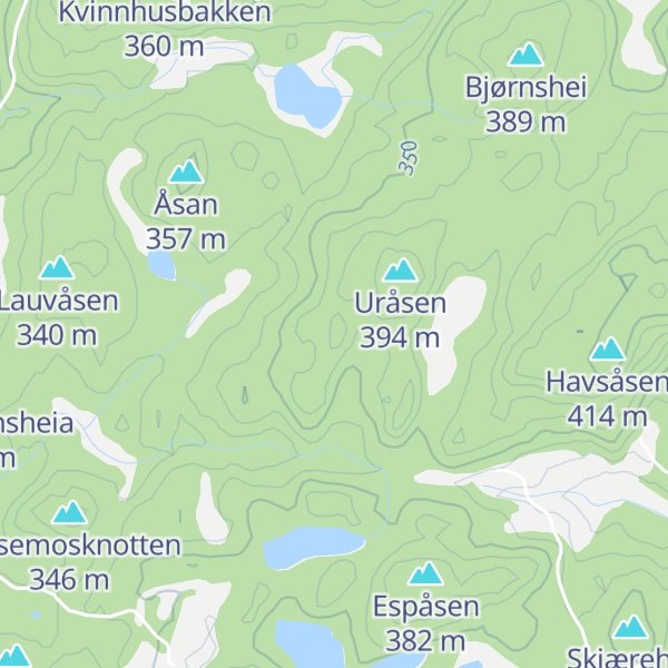 Map of Sveinsåsen