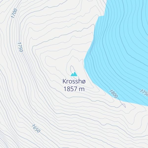 Map of Krosshø