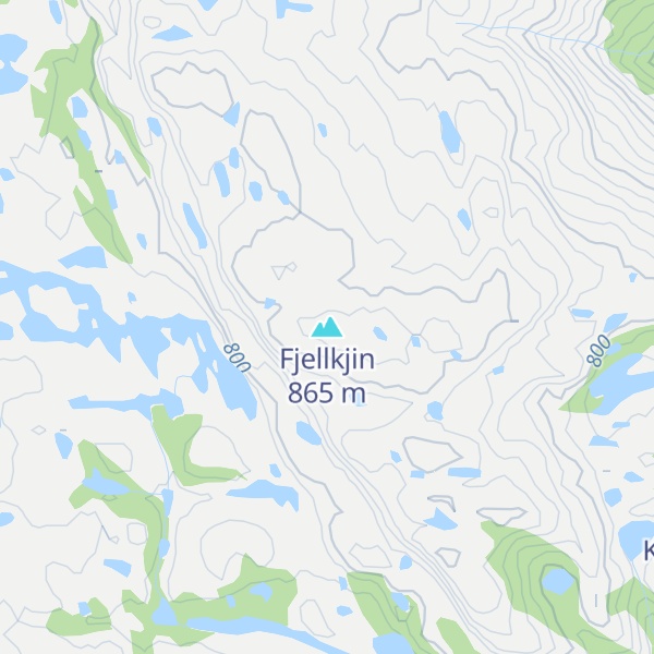 Map of Fjellkjin