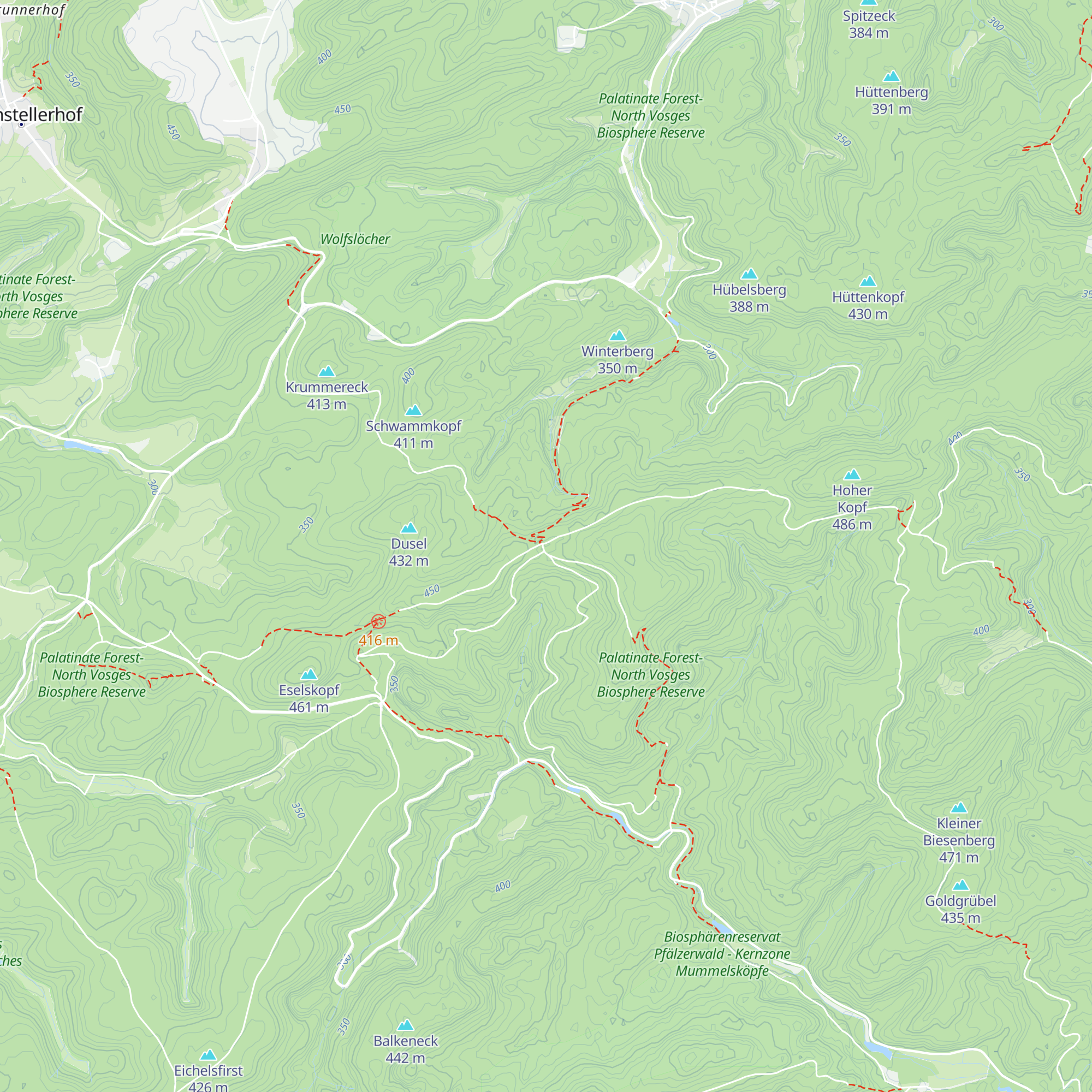 Wanderheim Hohe List map