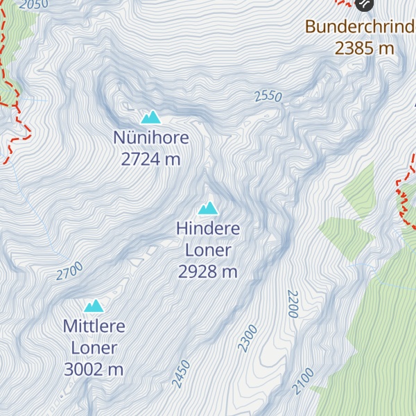 Map of Hindere Loner