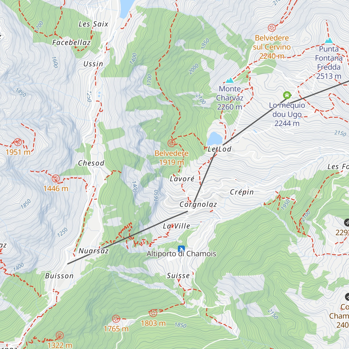 Rifugio L'Ermitage map