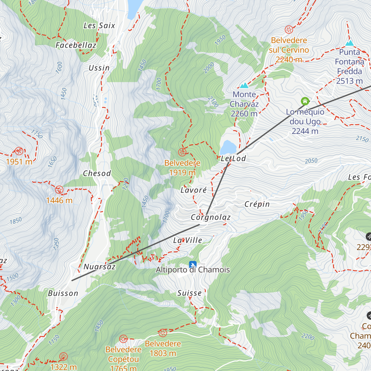 Rifugio L'Ermitage map
