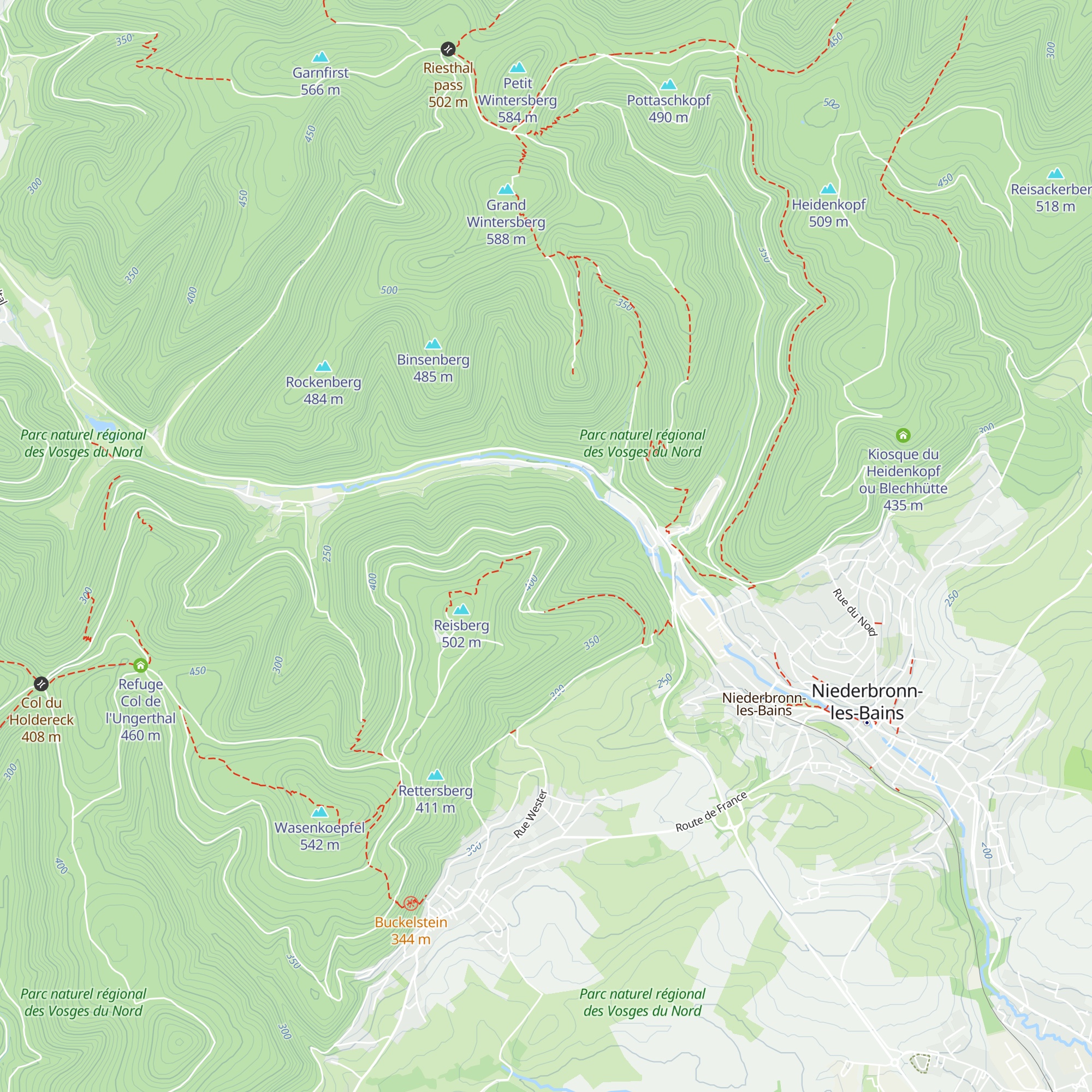 Abri des amis de la Wasenbourg map