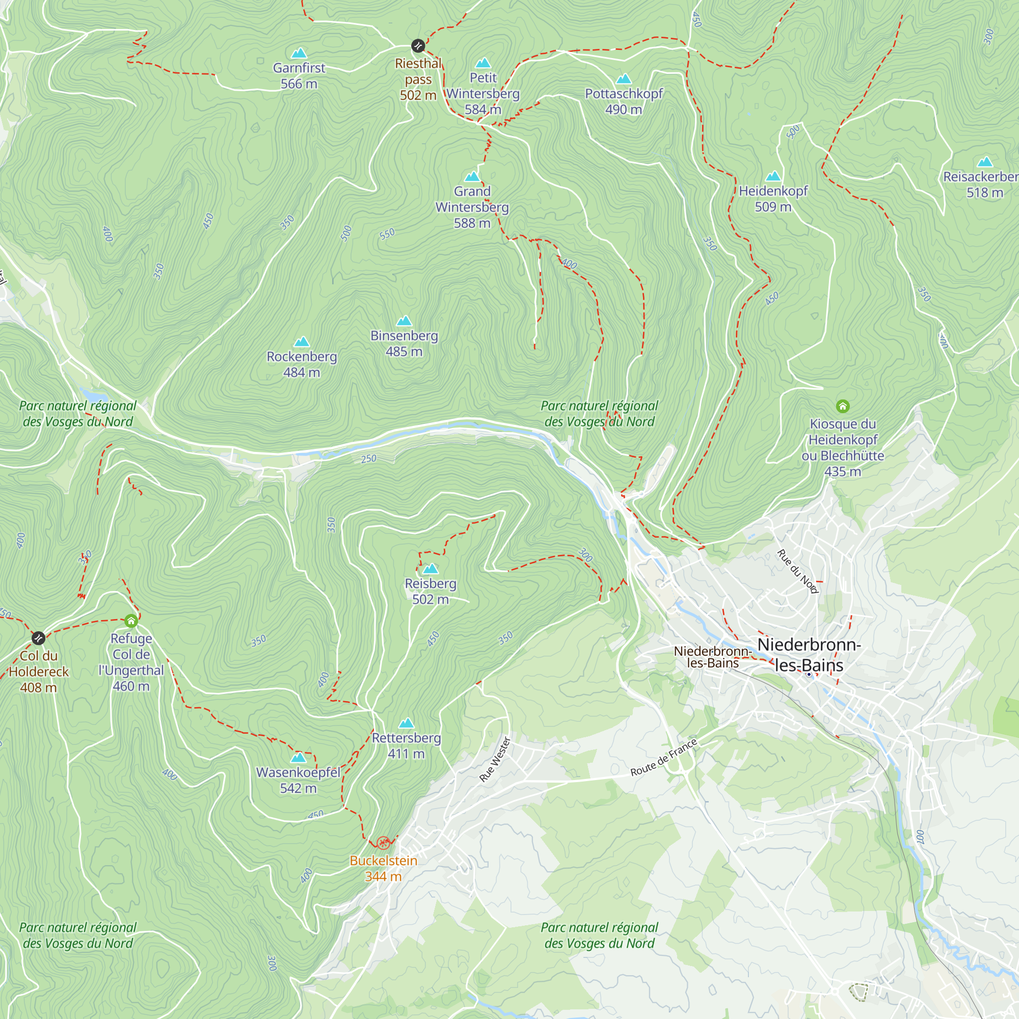 Abri des amis de la Wasenbourg map