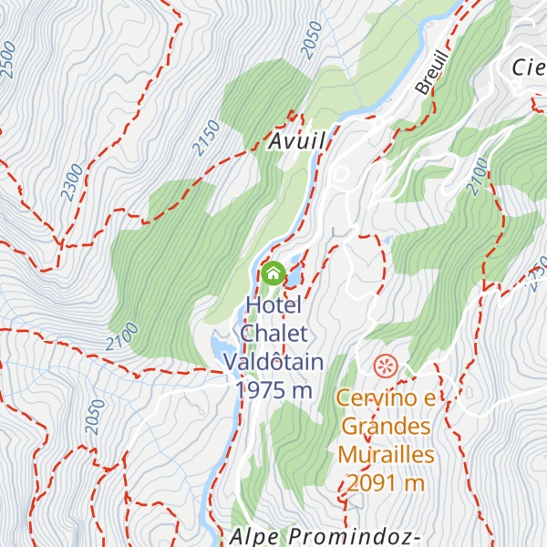 Map of Hotel Chalet Valdôtain