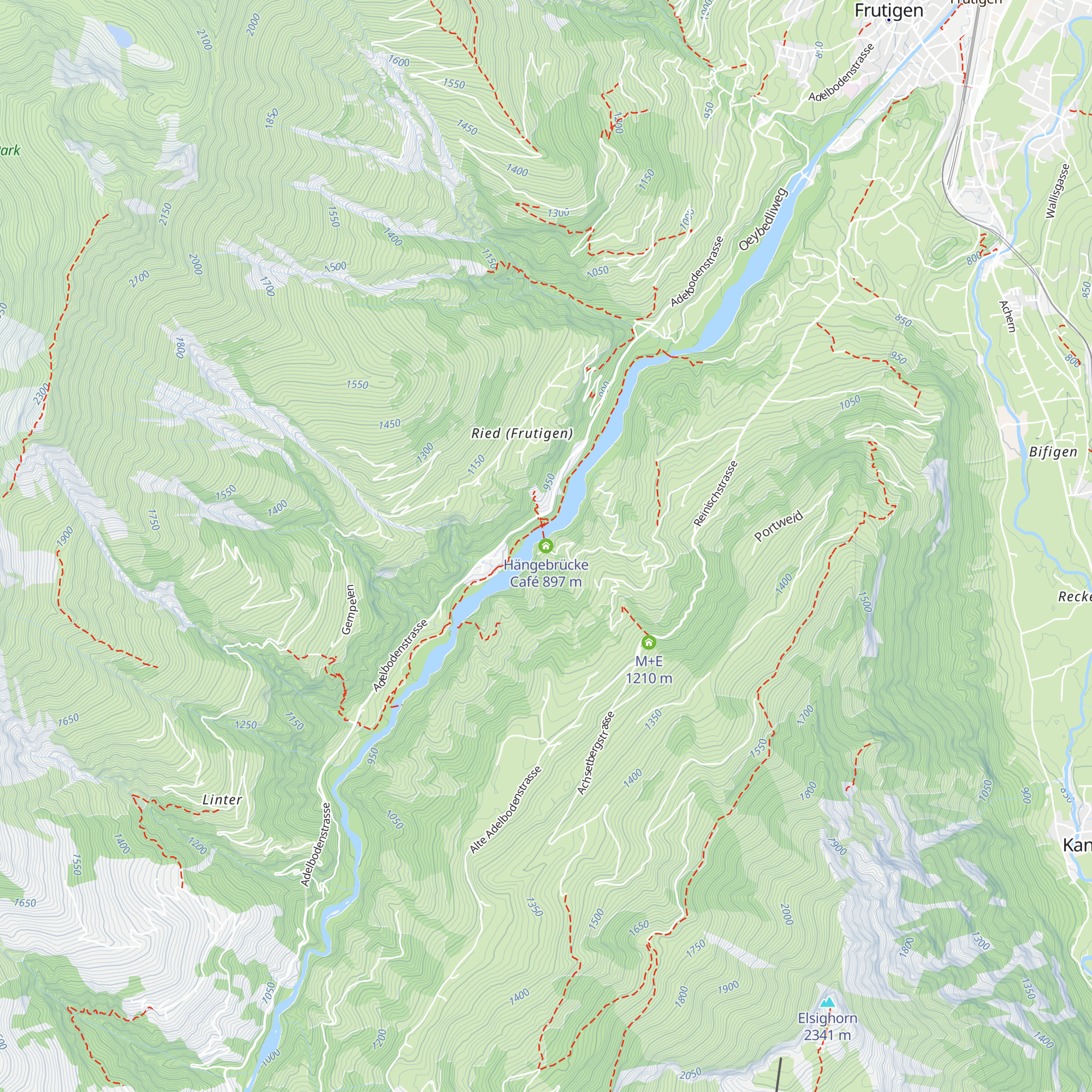 Hängebrücke Café map