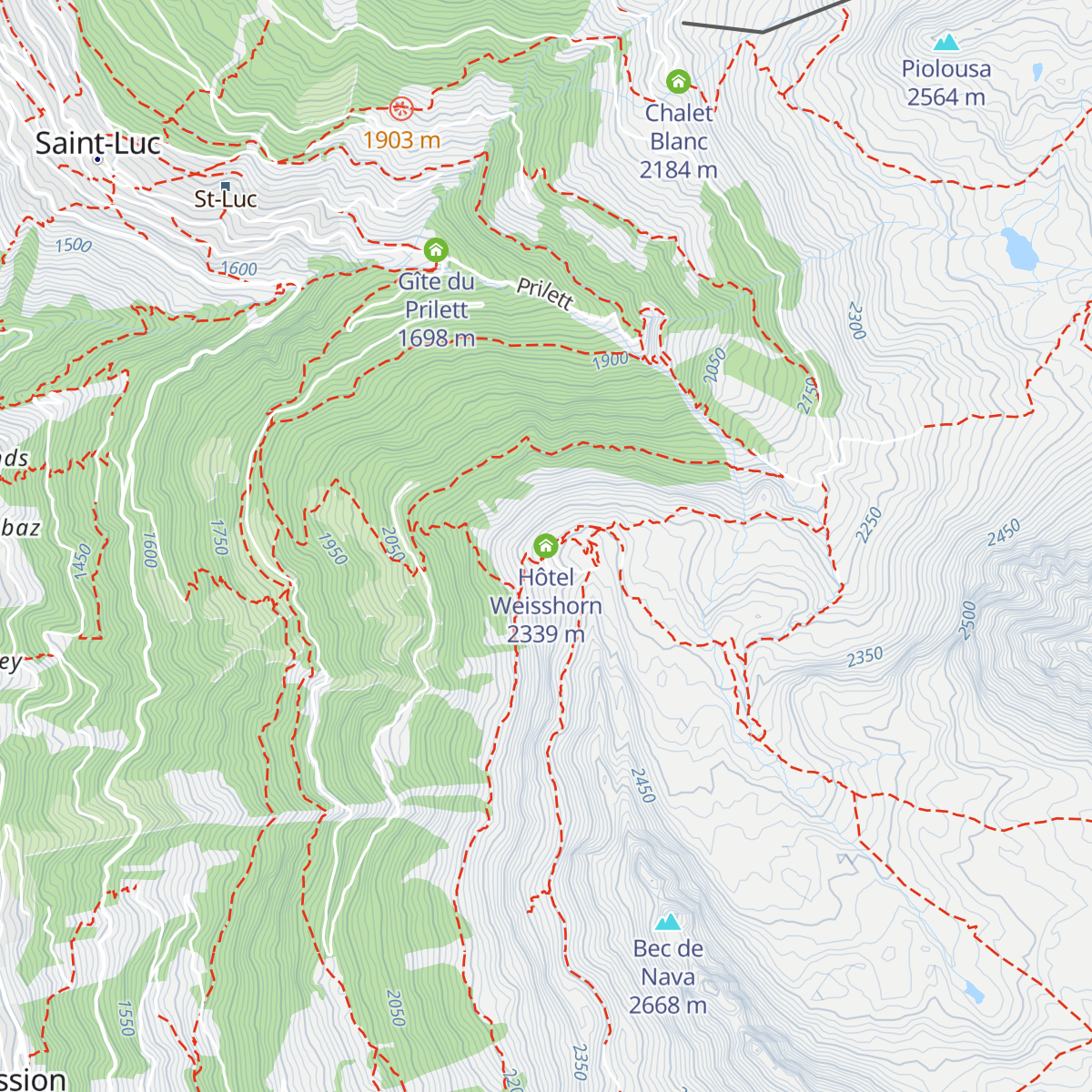 Hôtel Weisshorn map