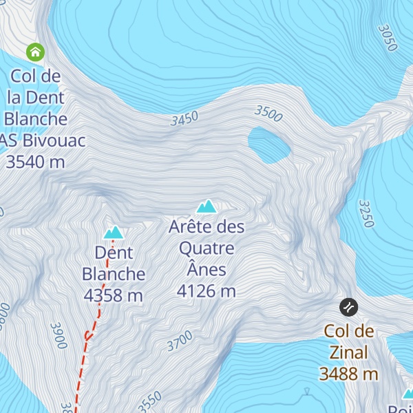 Map of Arête des Quatre Ânes