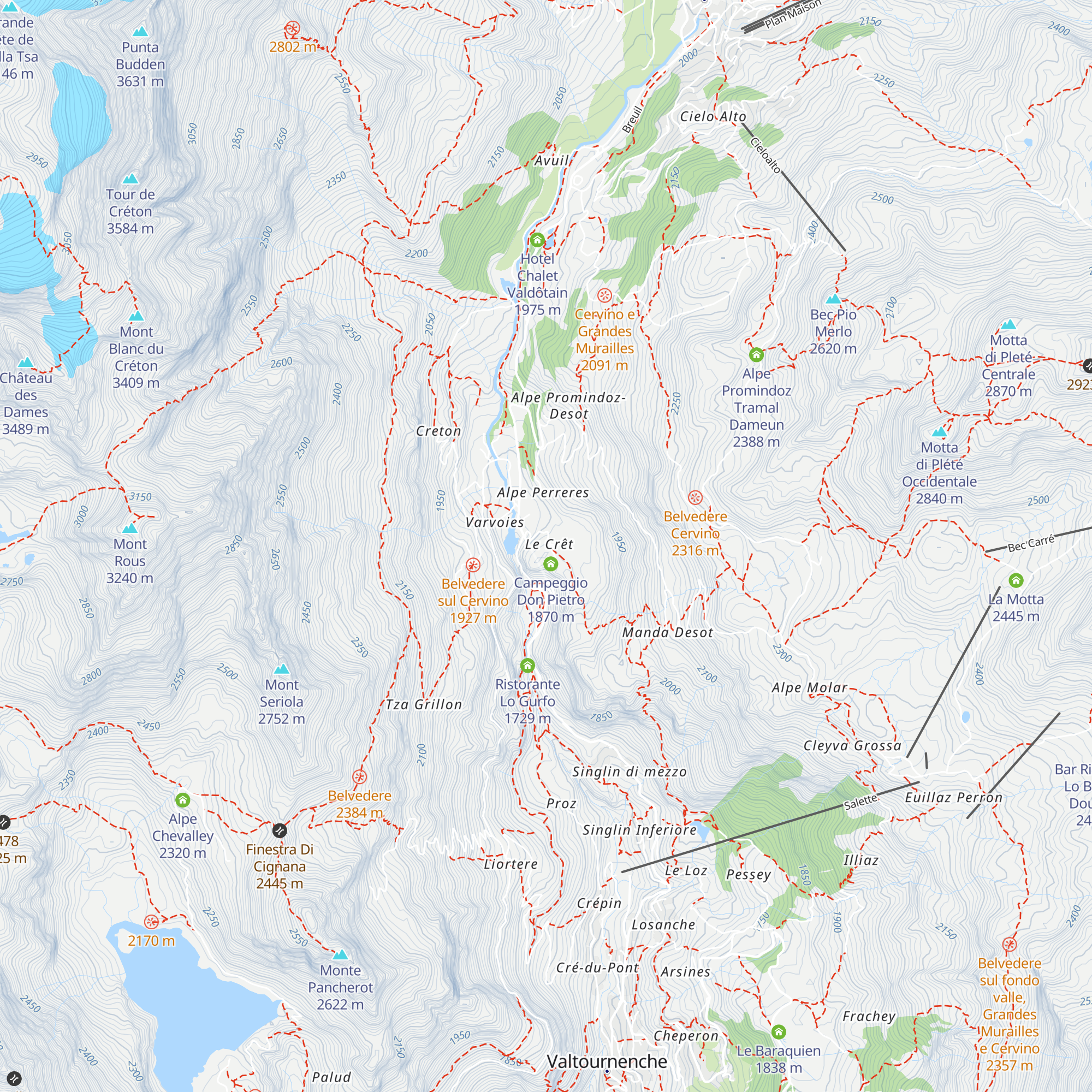 Les Neiges d'Antan map