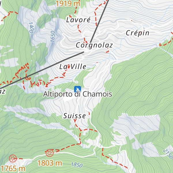 Map of Altiporto di Chamois