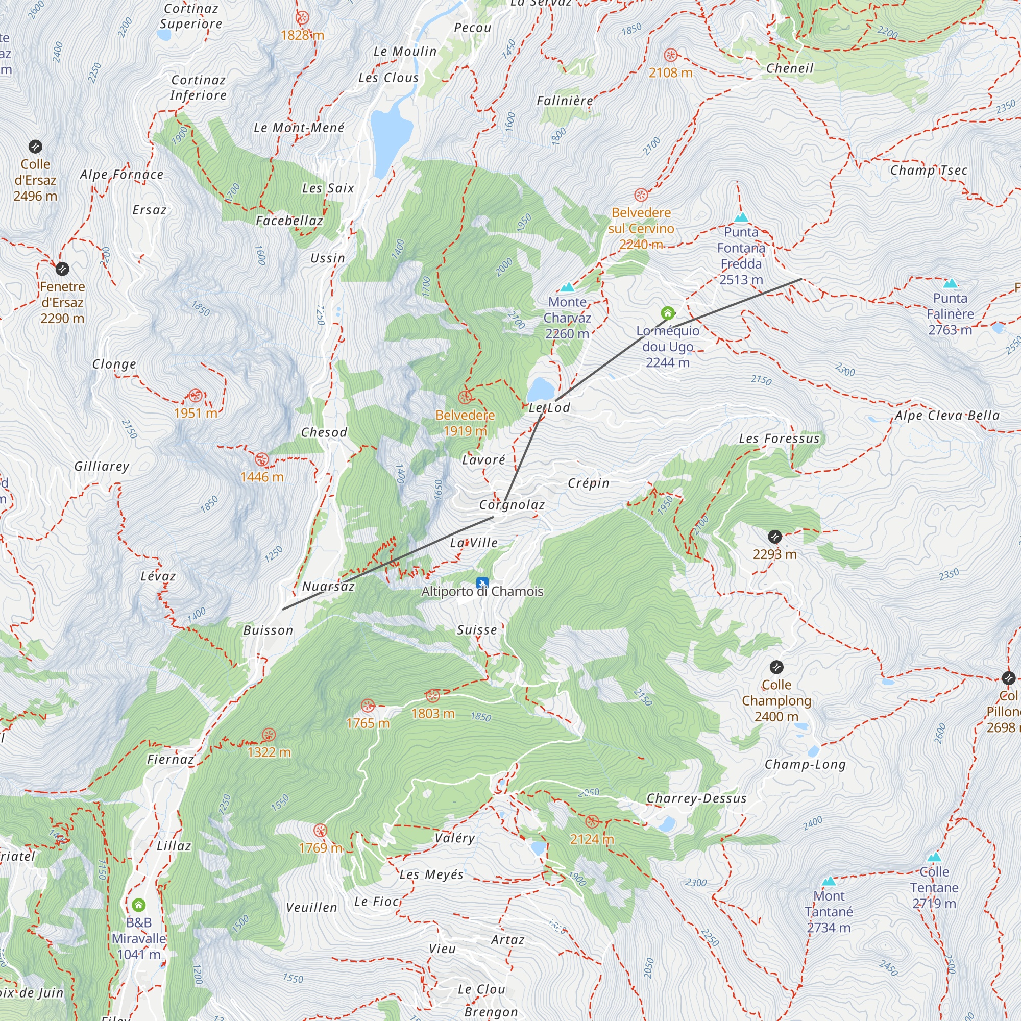 Bar Chamois map