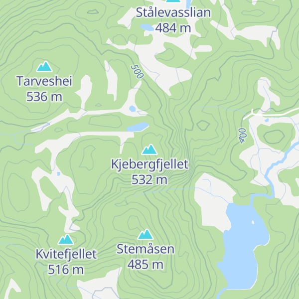 Map of Kjebergfjellet