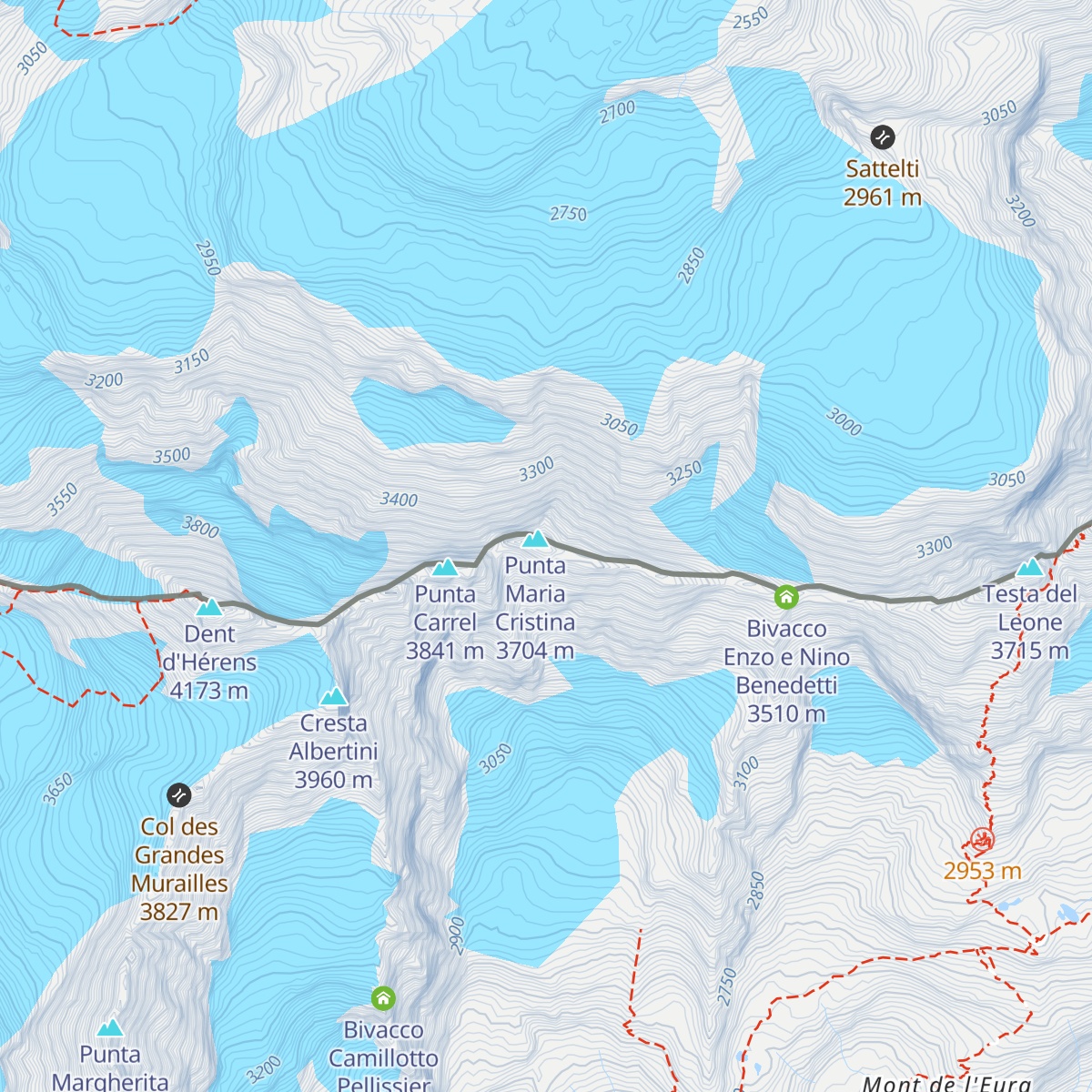 Bivacco Novella map