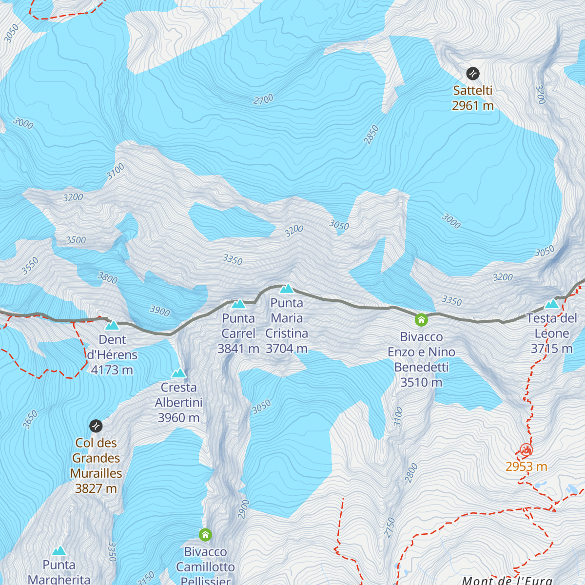 Bivacco Novella map