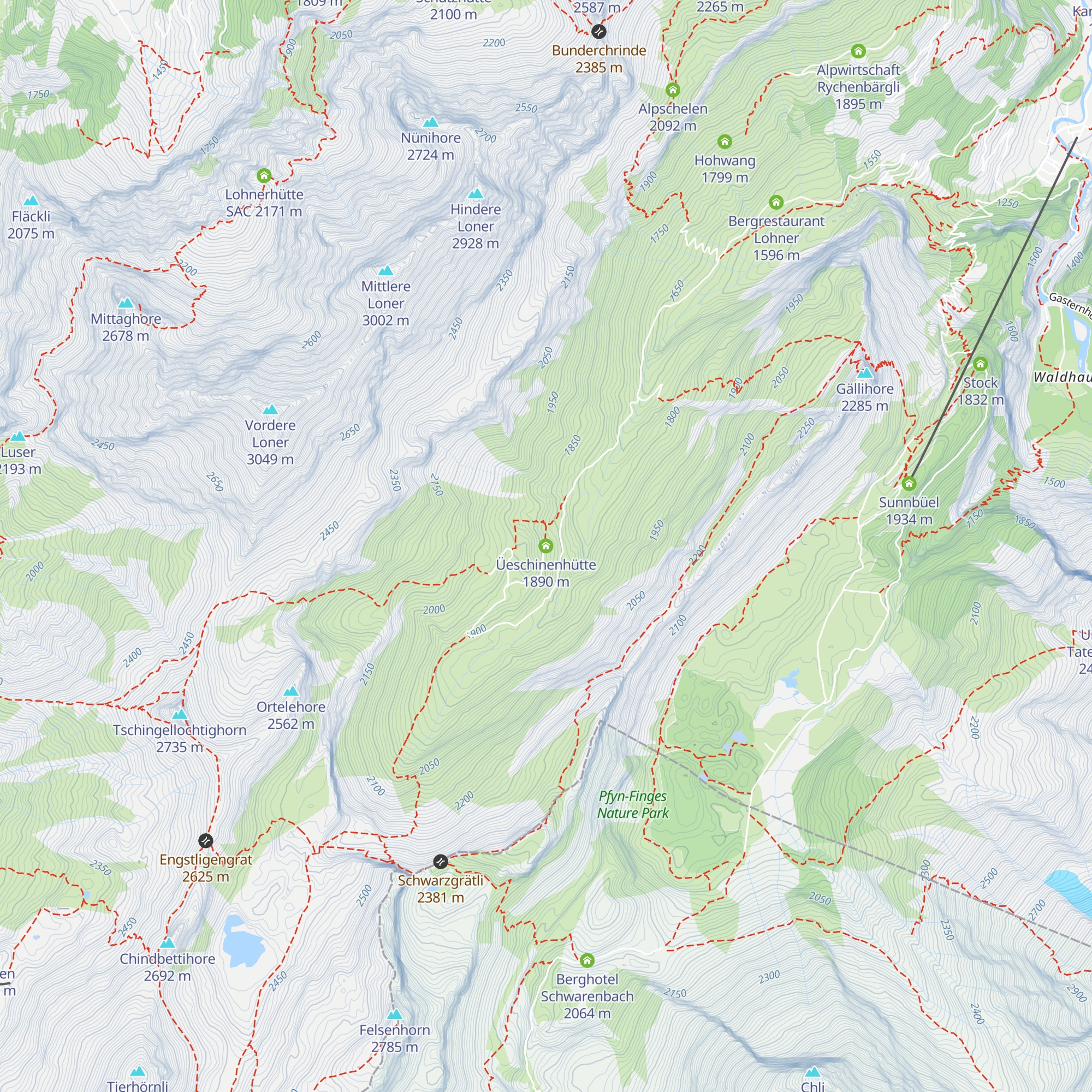Üeschinenhütte map