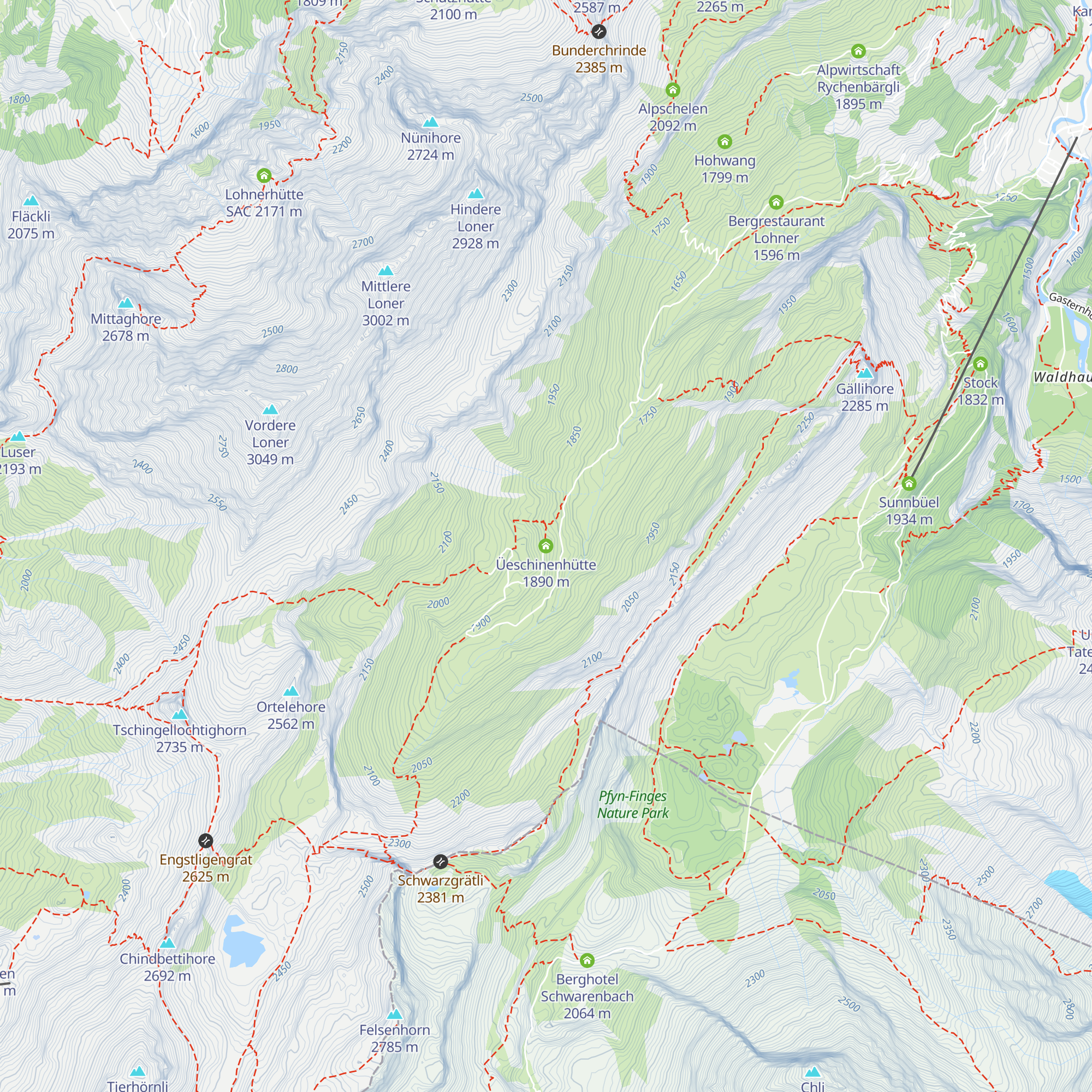 Üeschinenhütte map
