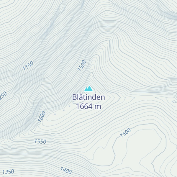 Map of Blåtinden