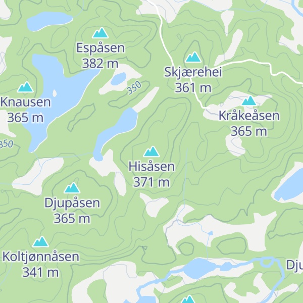 Map of Hisåsen