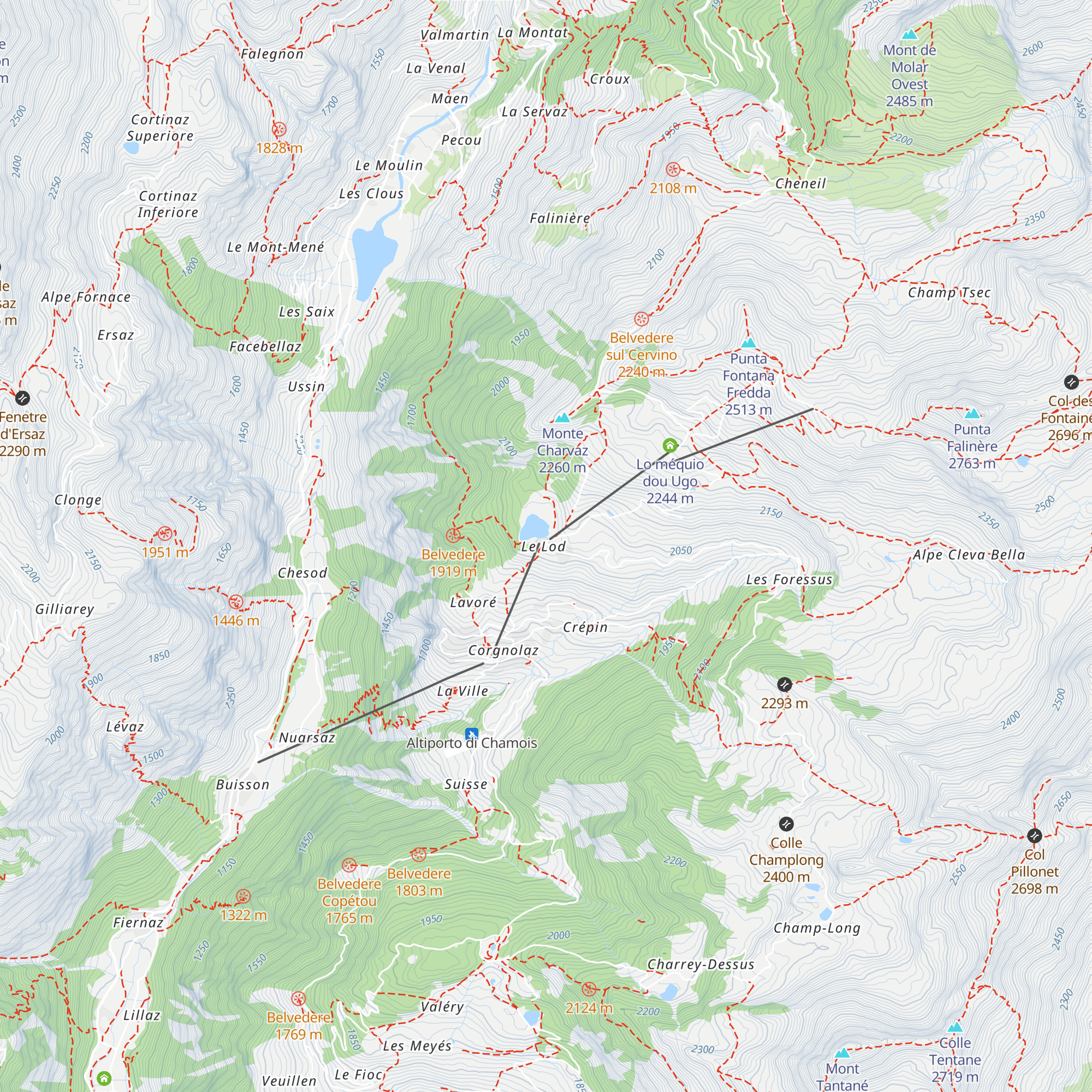 Baita Fontana Freida map