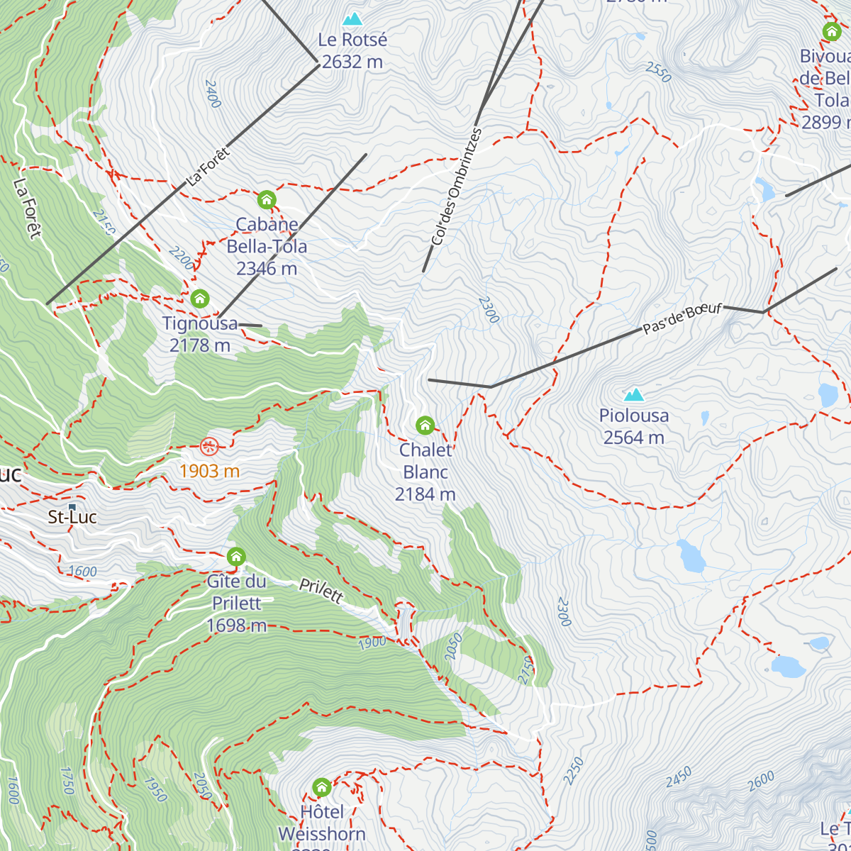 Chalet Blanc map
