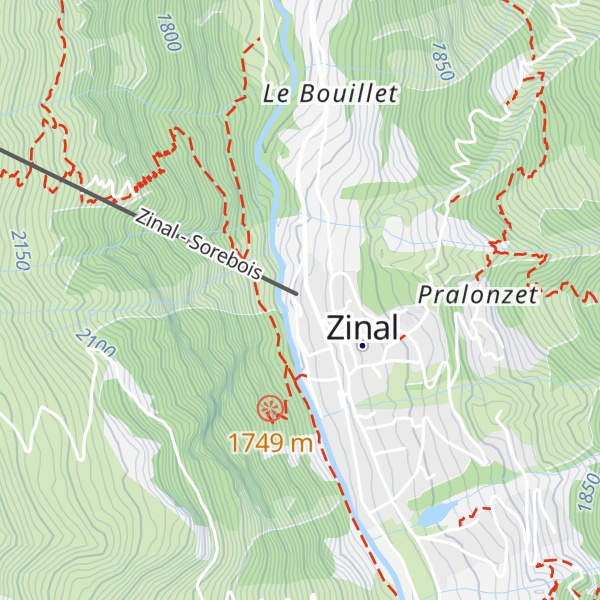 Map of Téléphérique Zinal