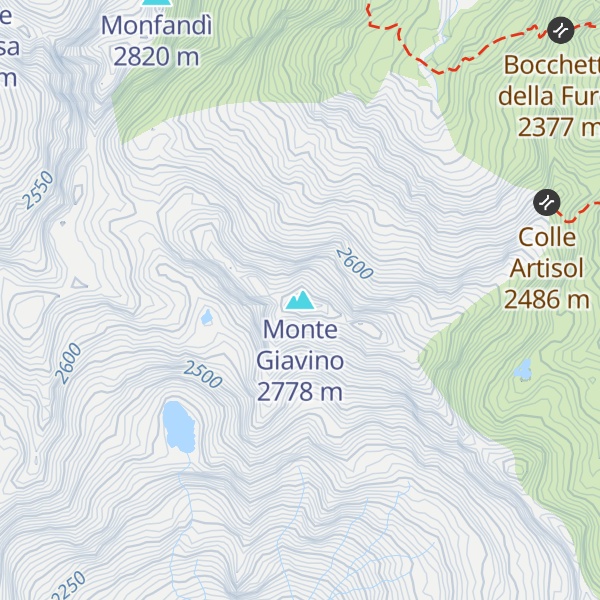 Map of Monte Giavino