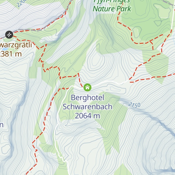 Map of Berghotel Schwarenbach
