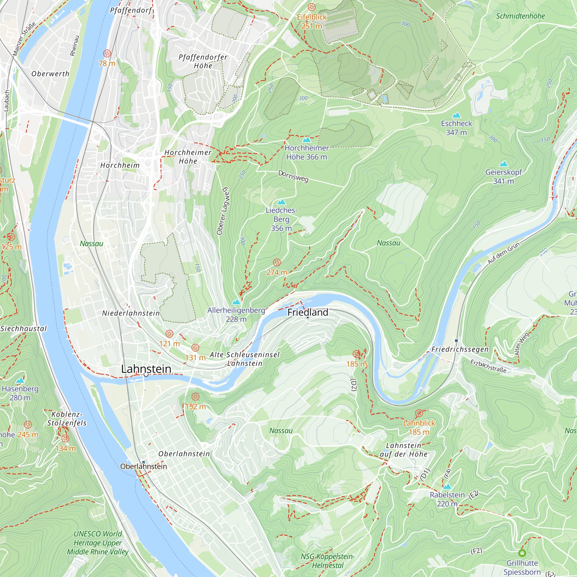 Hohenrheiner Hütte map