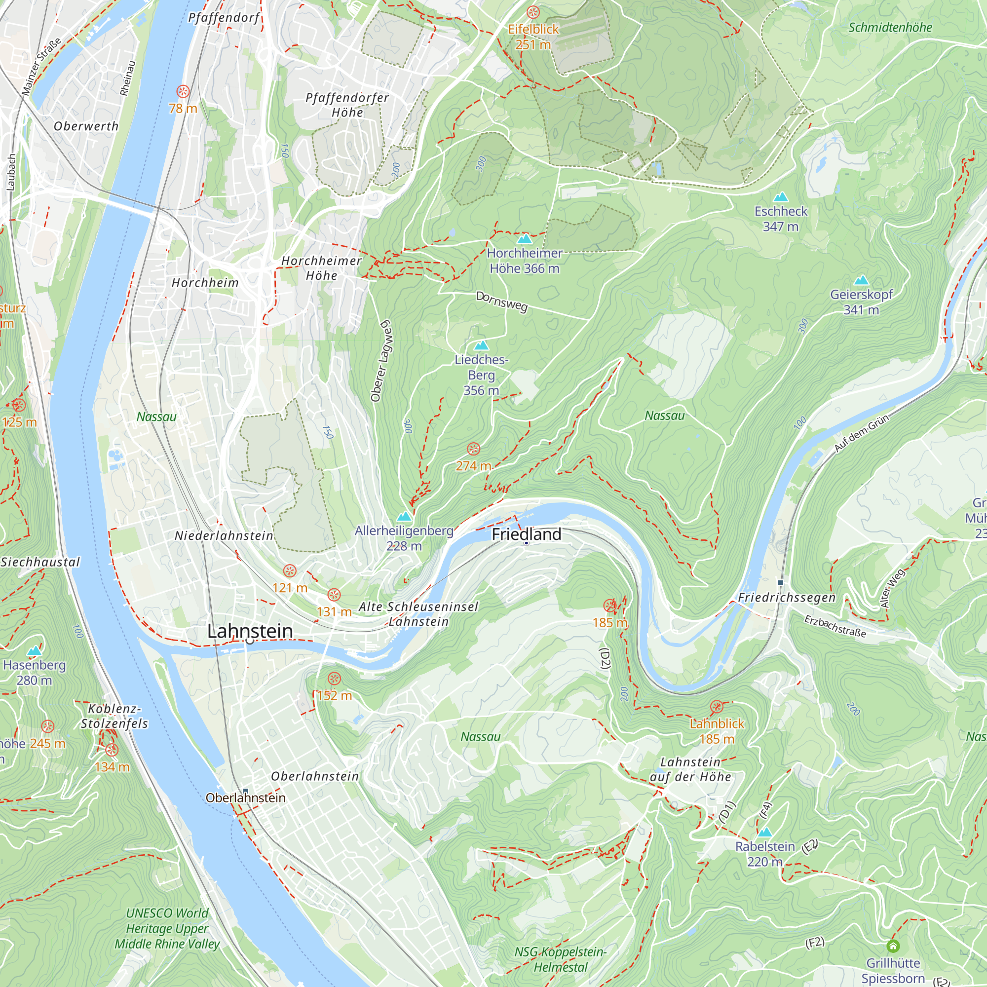 Hohenrheiner Hütte map
