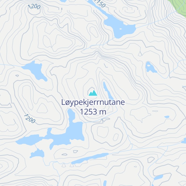 Map of Løypekjerrnutane