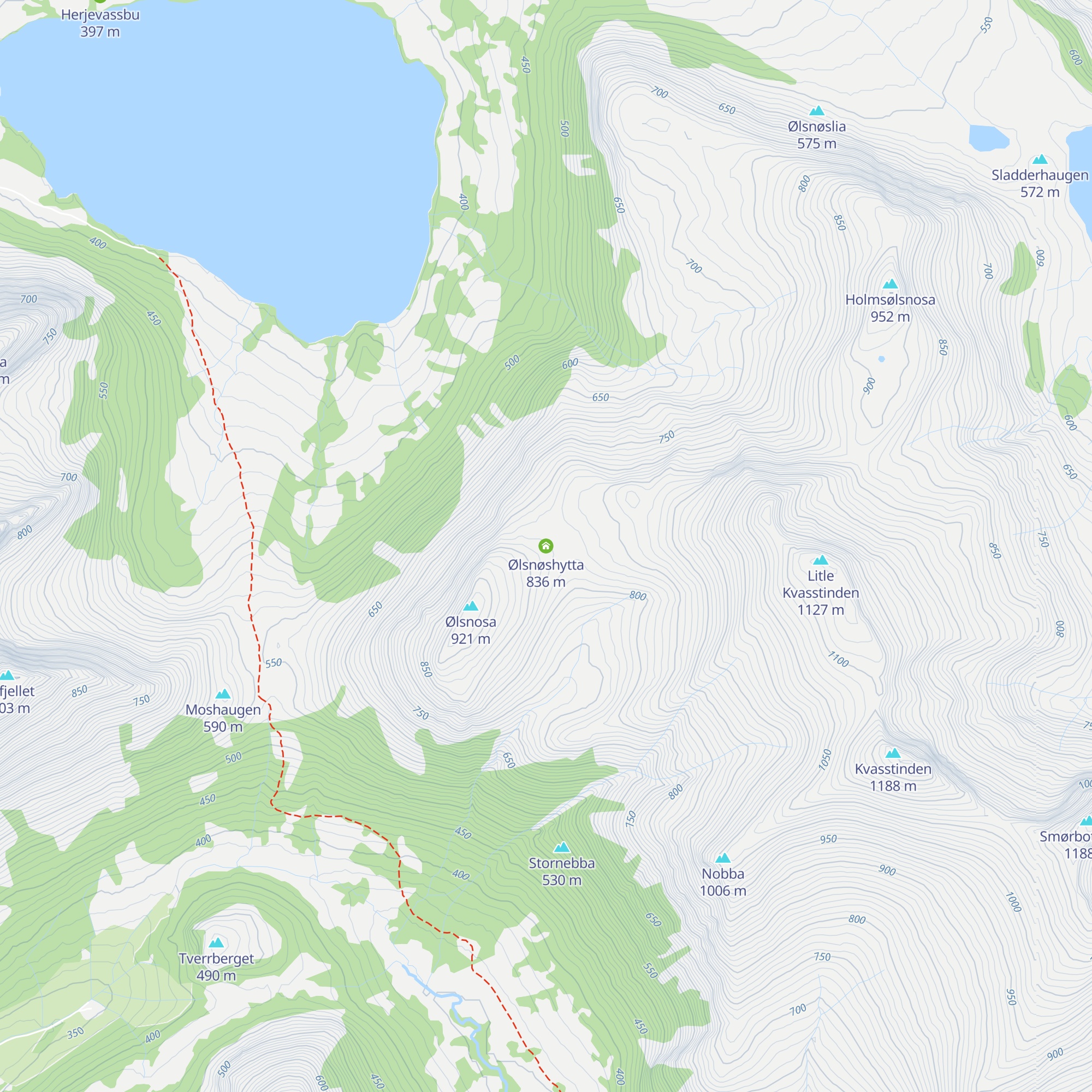 Ølsnøshytta map