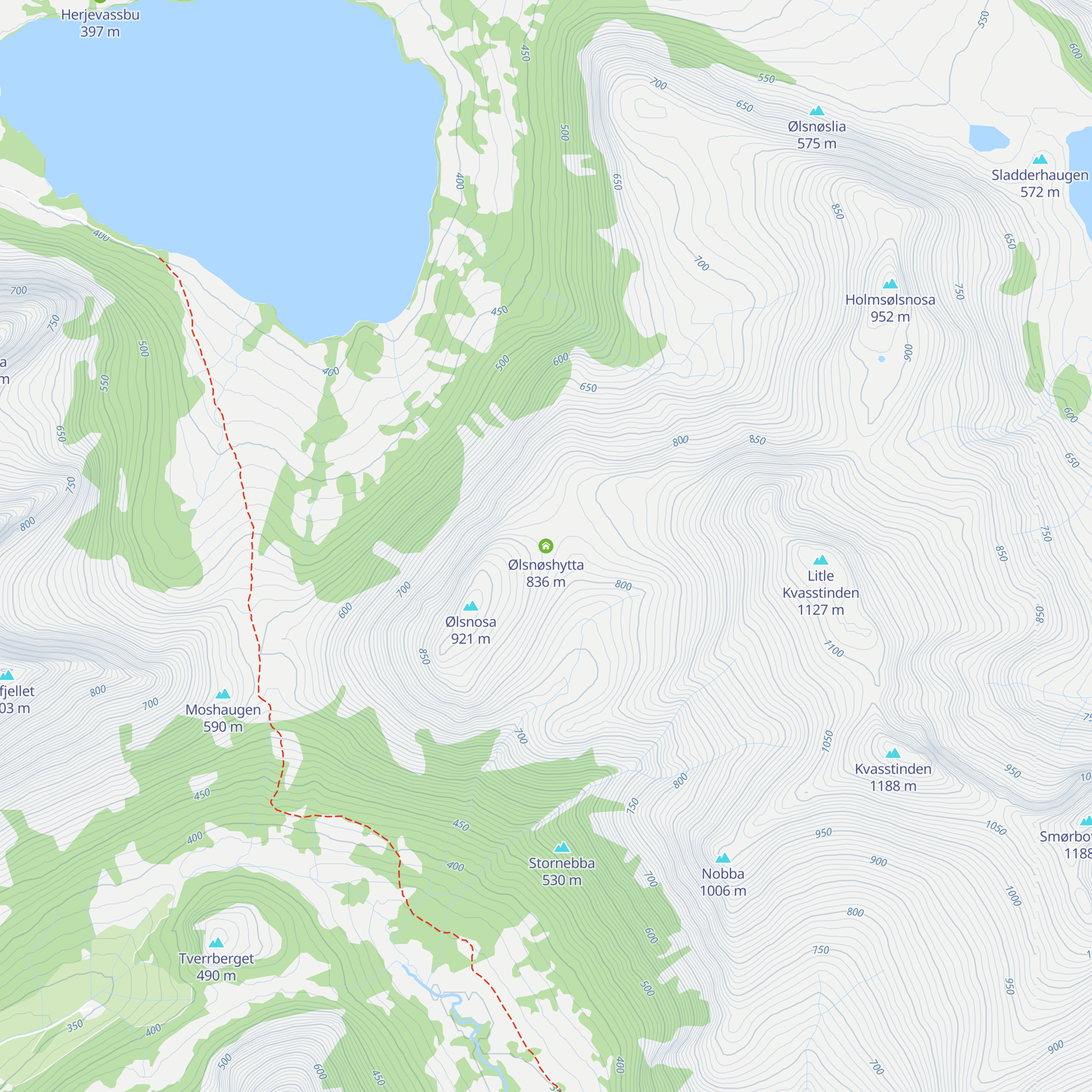Ølsnøshytta map