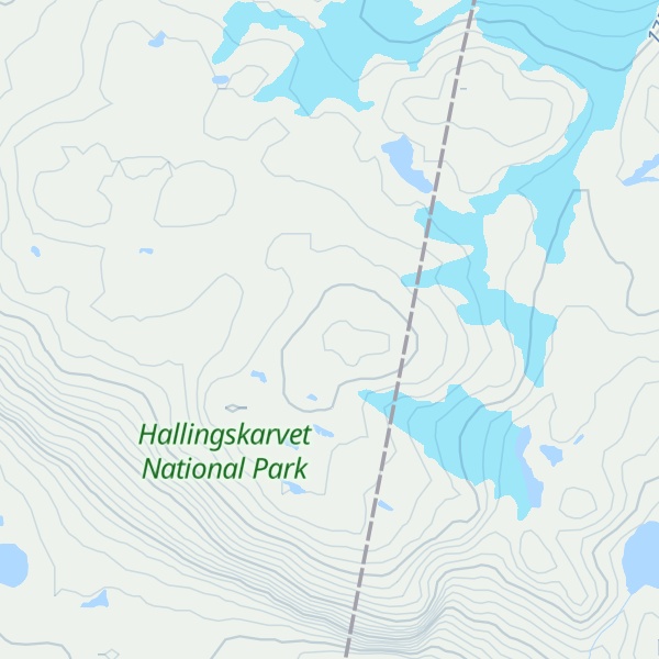 Map of Kyrkjedørsnuten, søre
