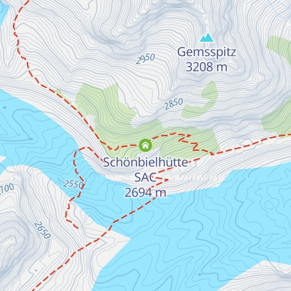 Map of Schönbielhütte SAC
