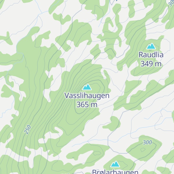 Map of Vasslihaugen