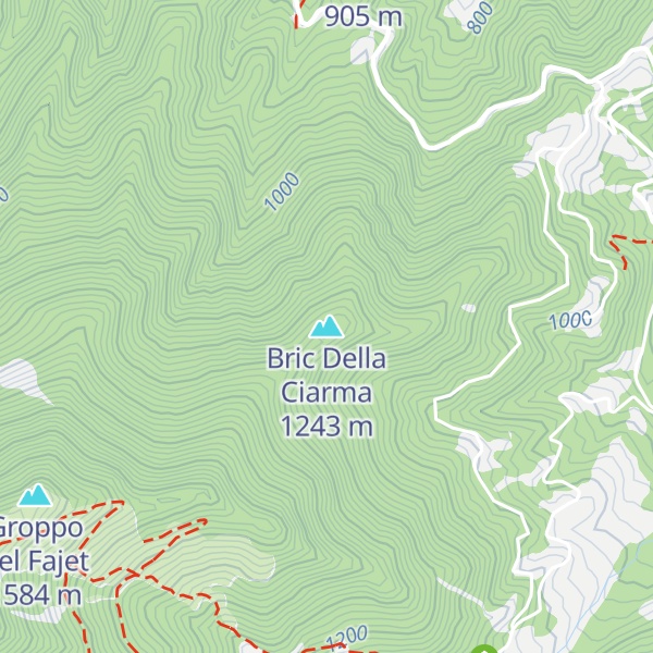 Map of Bric Della Ciarma